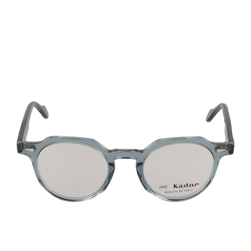 Amadeus Translucent Grey Eyeglasses with Rounded Lenses
