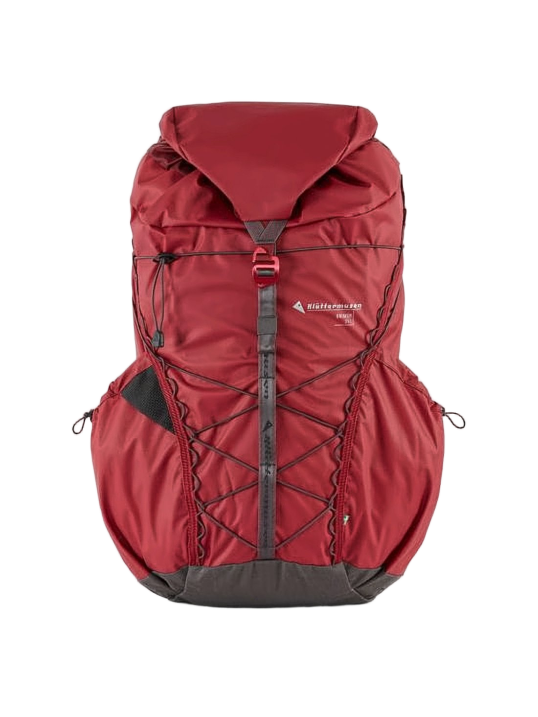 Durable Red Klattermusen Backpack with Functional Design