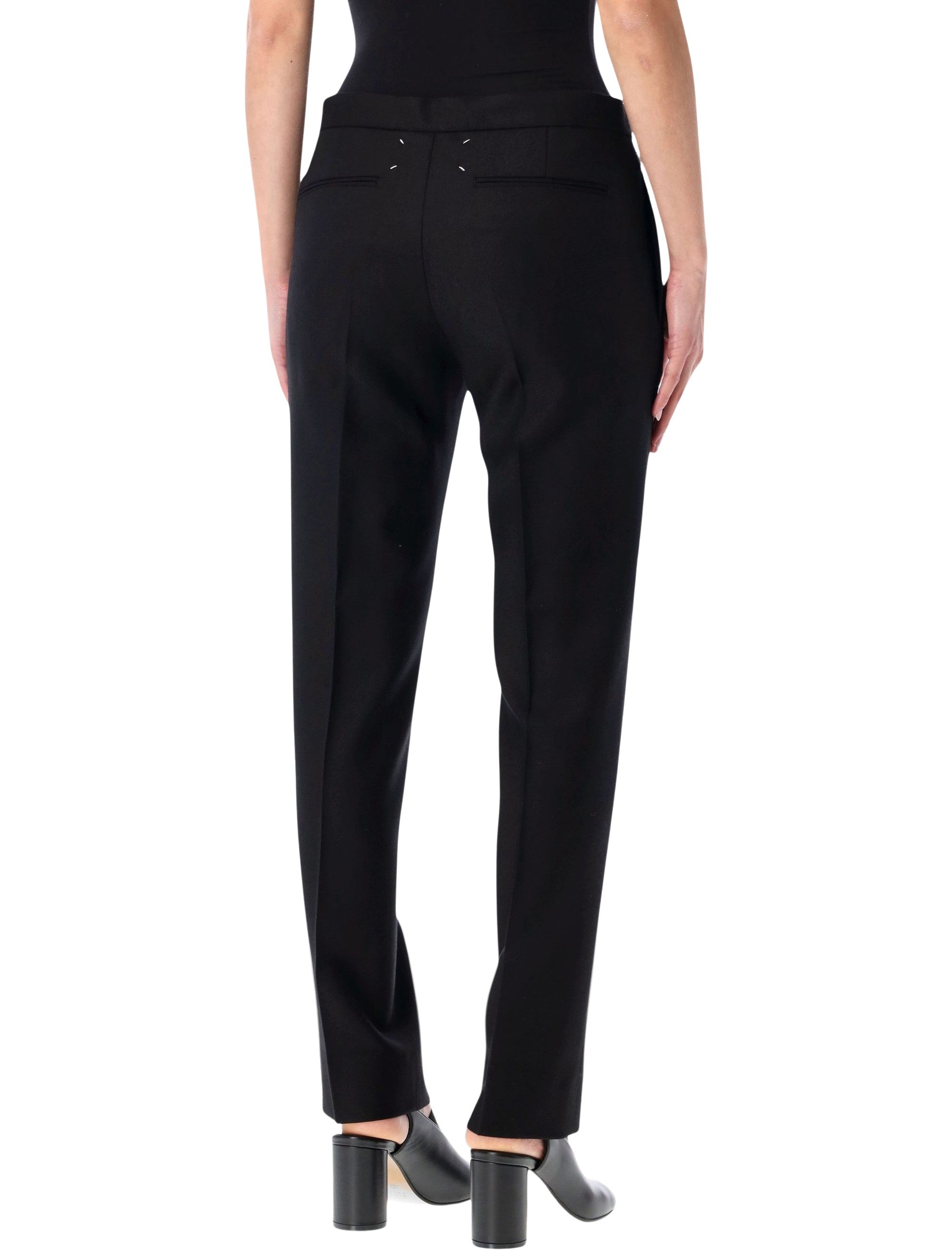 Black Formal Drawstring Trousers