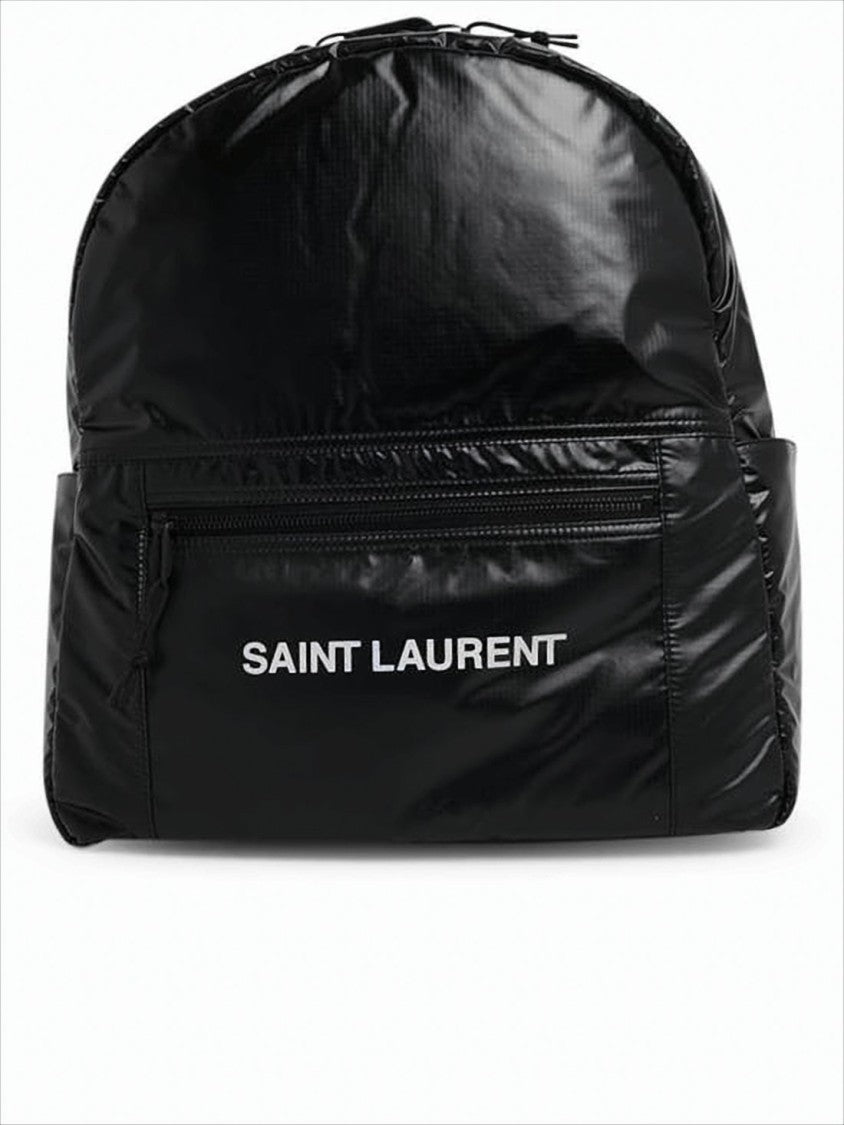 Nylon Backpack with Bold Front Zip