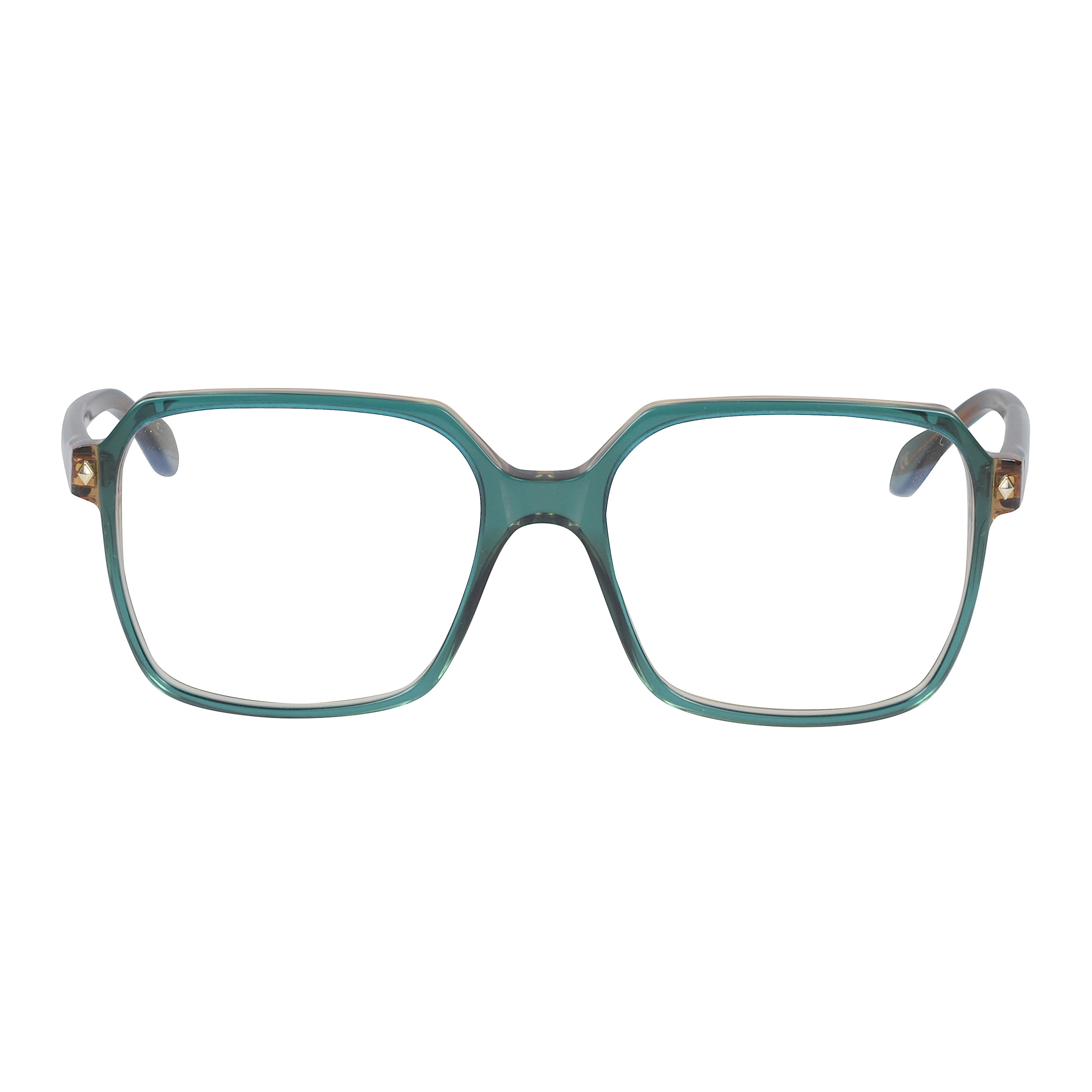 Lisa Glamour/N Translucent Teal Square Frame Sunglasses