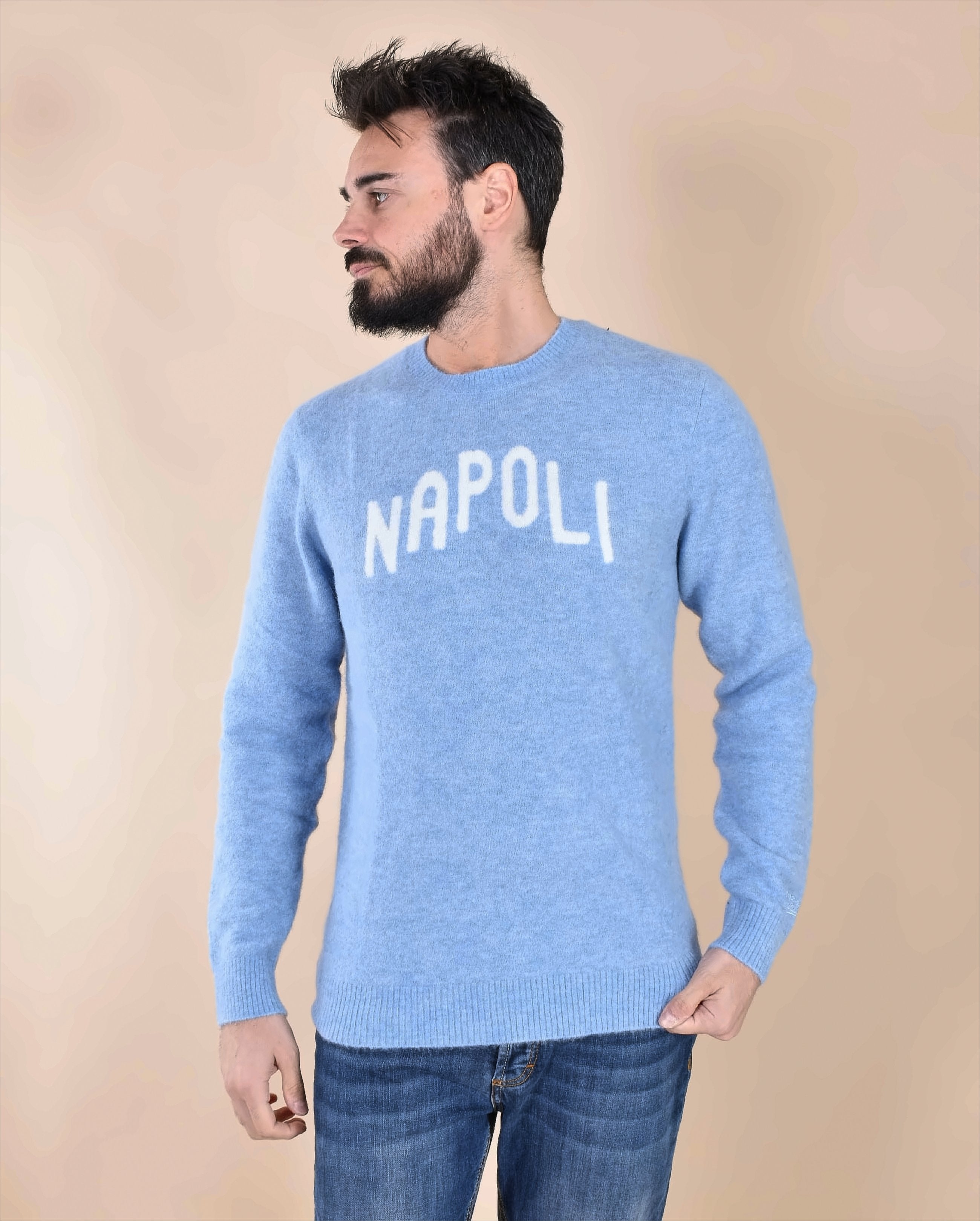 Heron Alpaca Napoli Sweater With Fuzzy Detailing
