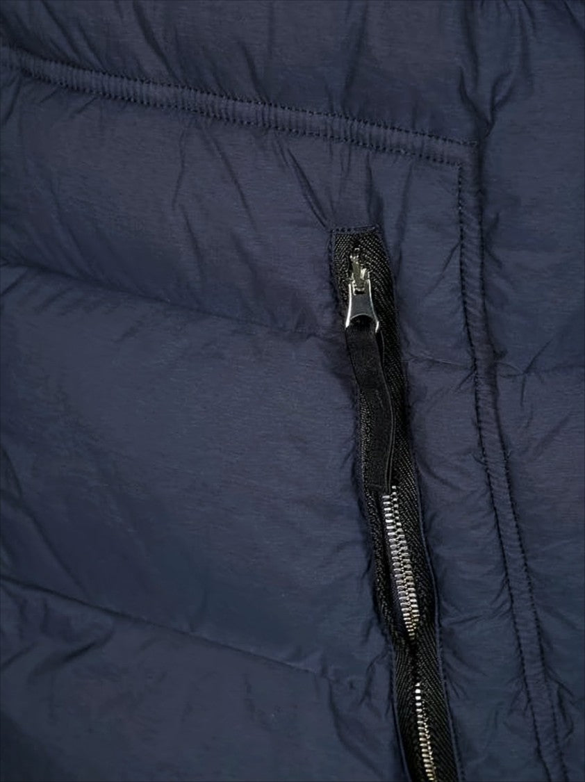 Padded High Stand Collar Vest with Quilted Detailing
