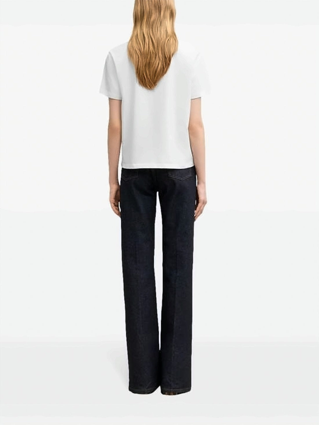 Minimalist Short-Sleeve T-Shirt with Embroidered Heart