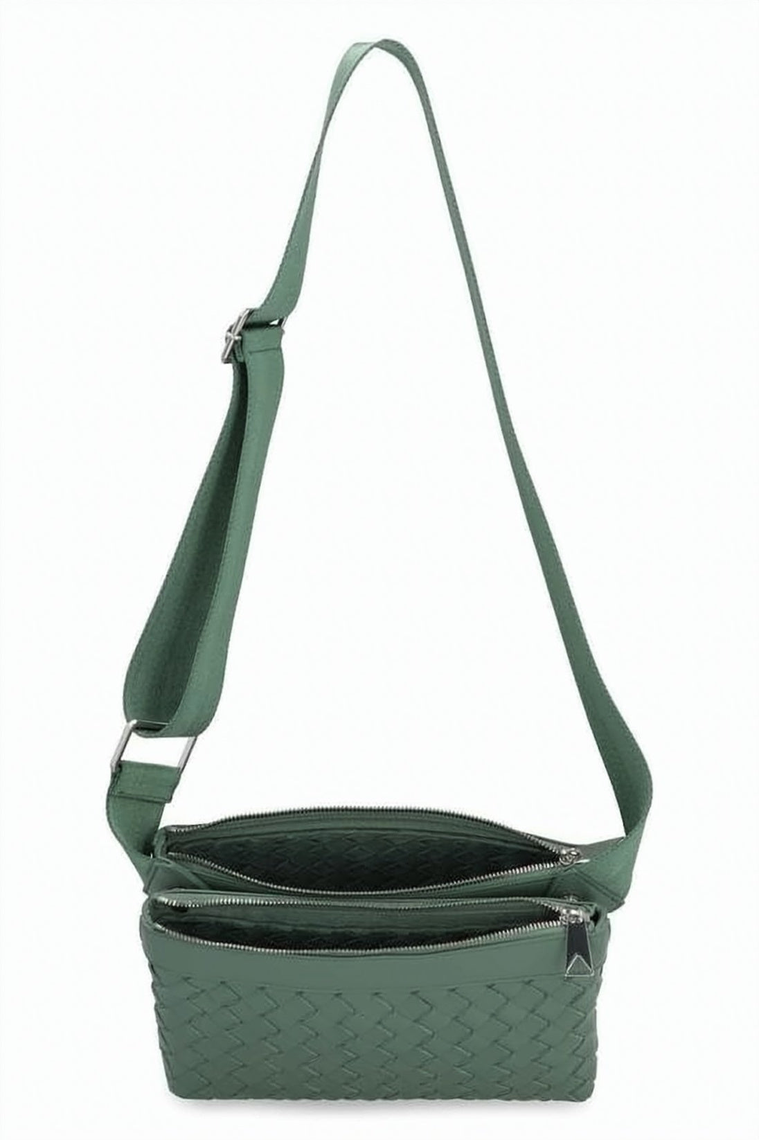Woven Leather Crossbody Bag