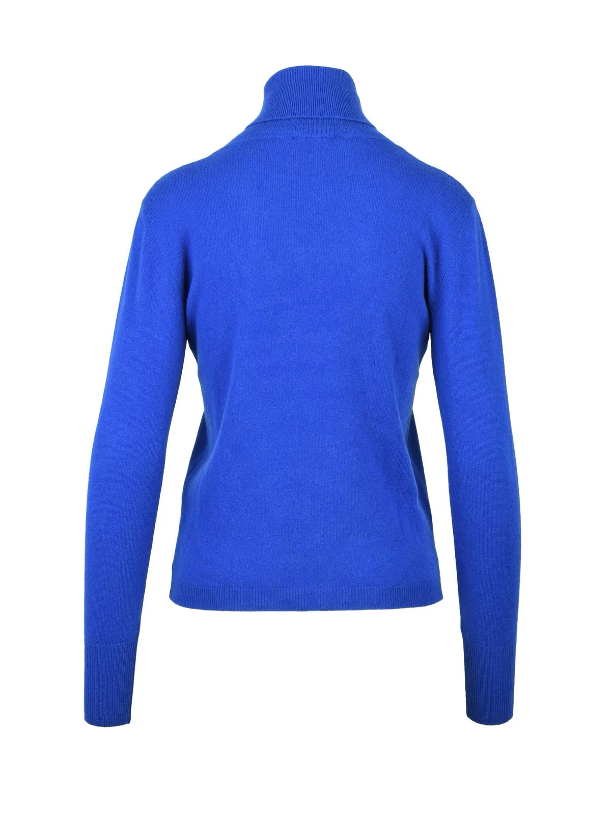 Blue Cashmere Turtleneck Sweater