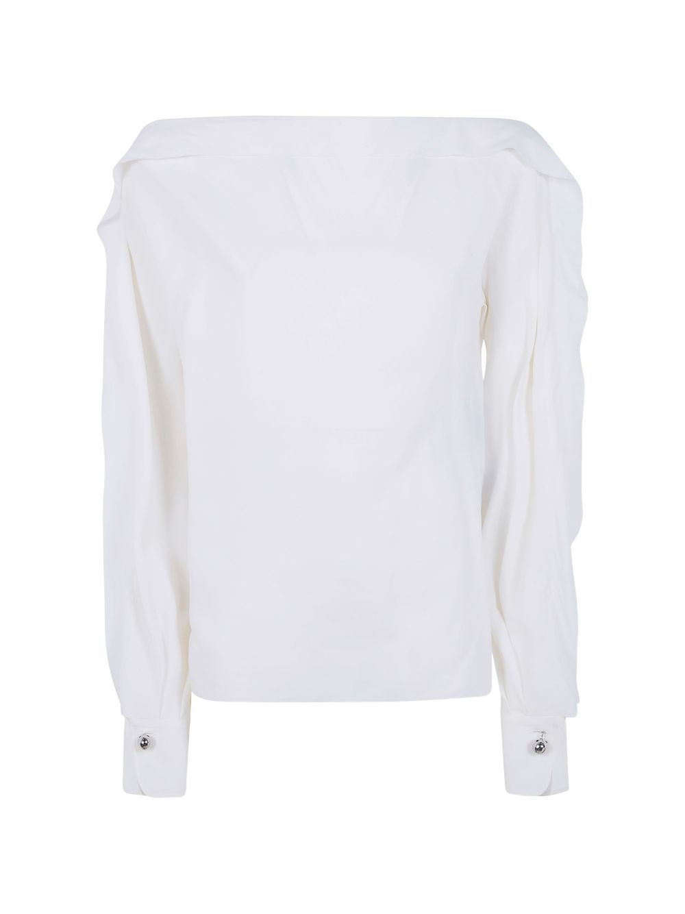 Off-The-Shoulder Top With Ruffled Sleeves