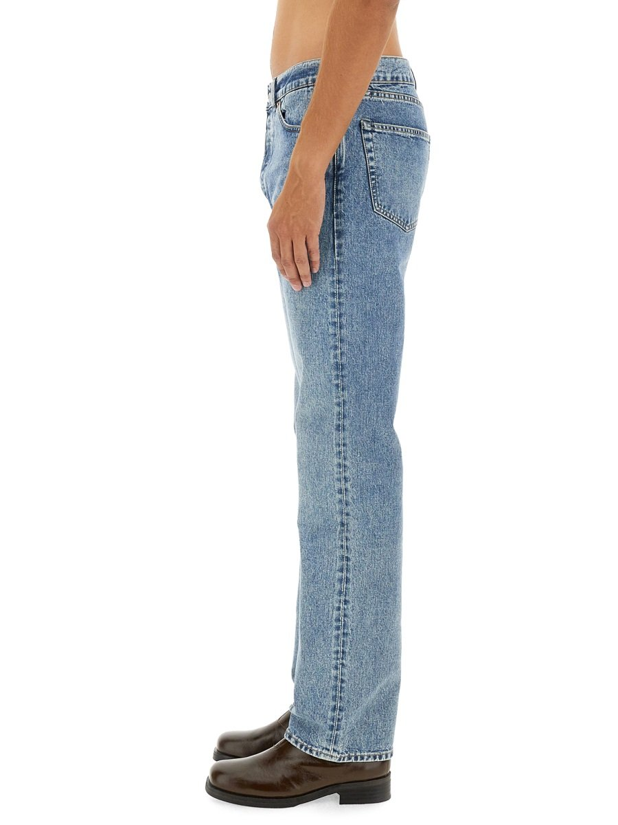 Light Blue Straight-Leg Denim Pants