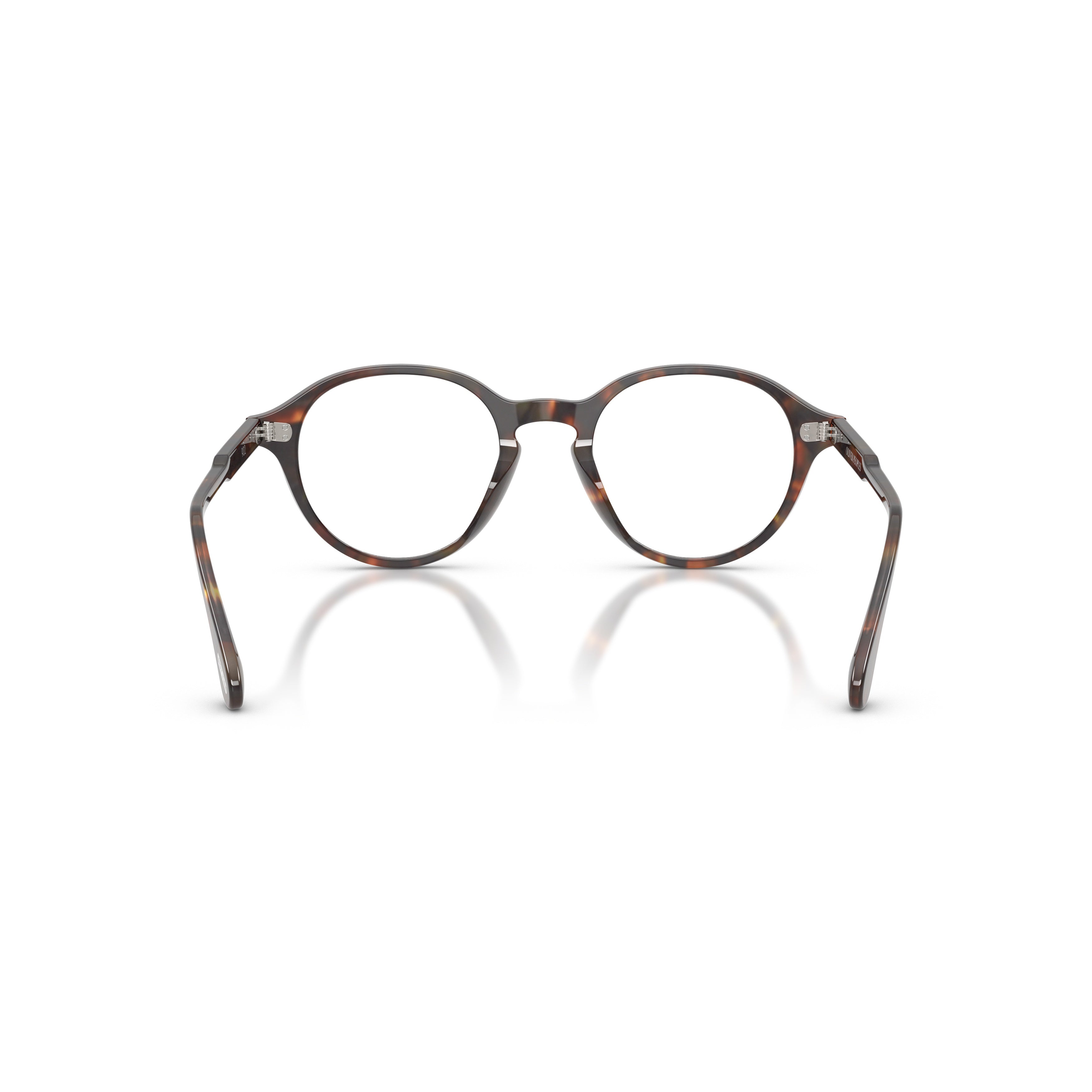 0ov5602u Tortoiseshell Round Frame Eyeglasses with Keyhole Bridge