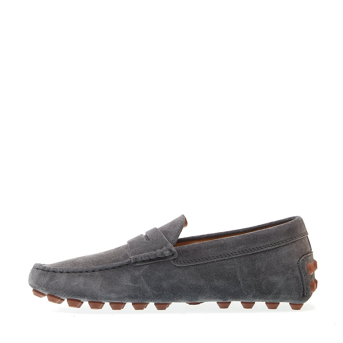 Bubble Moccasin In Gray Suede