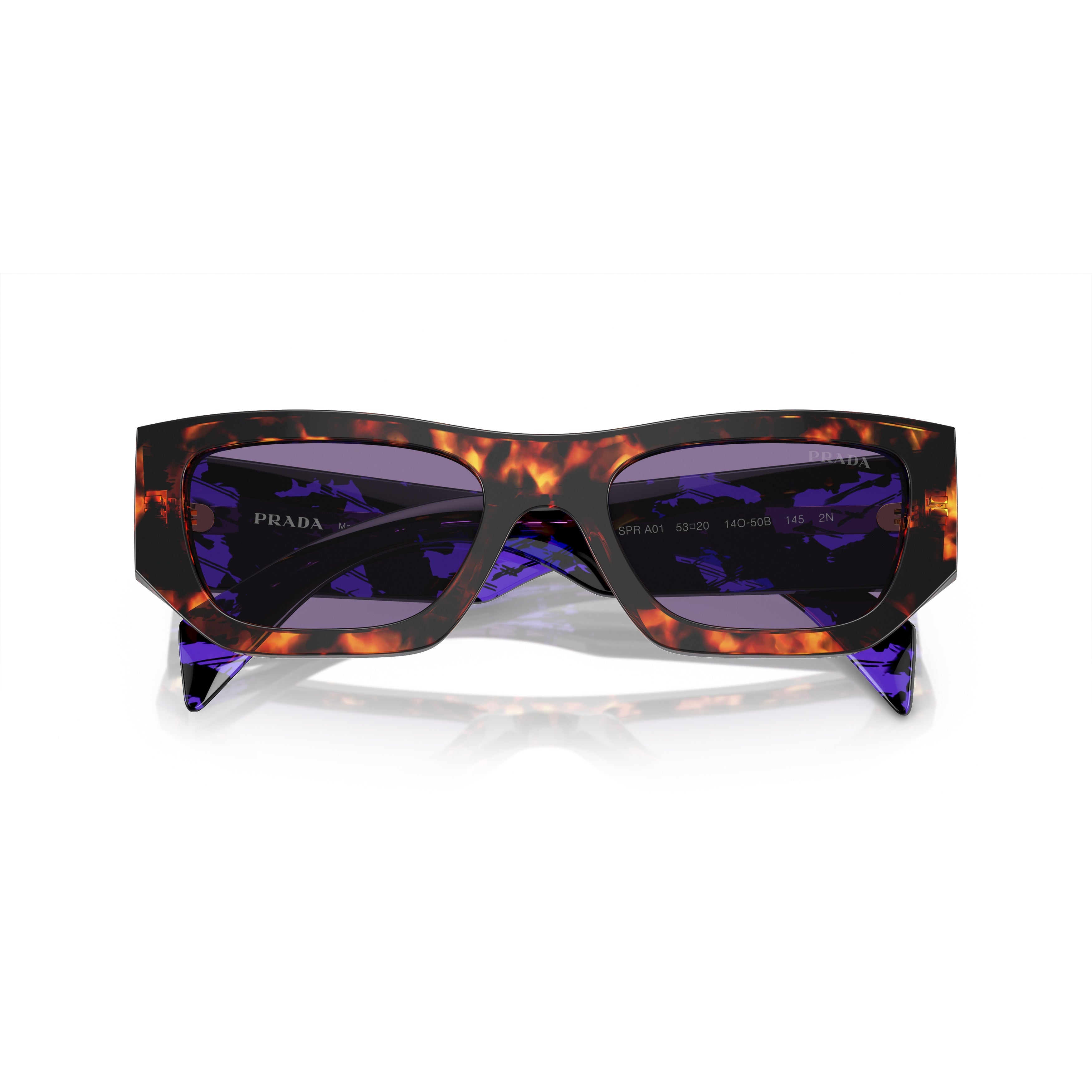 0pr A01s Rectangular Tortoiseshell-Patterned Acetate Sunglasses
