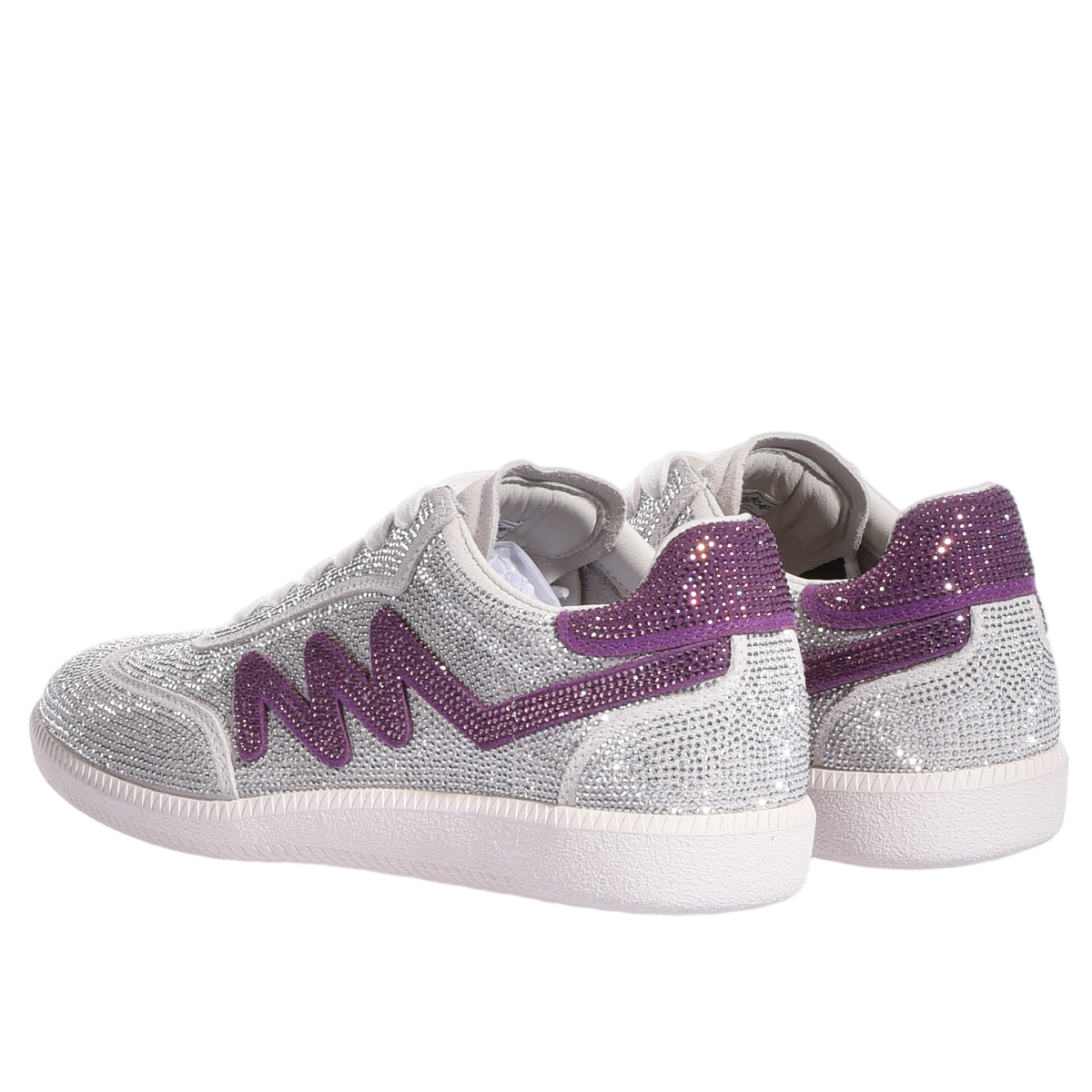 Custom Handmade Sneakers with Rhinestone Detailing
