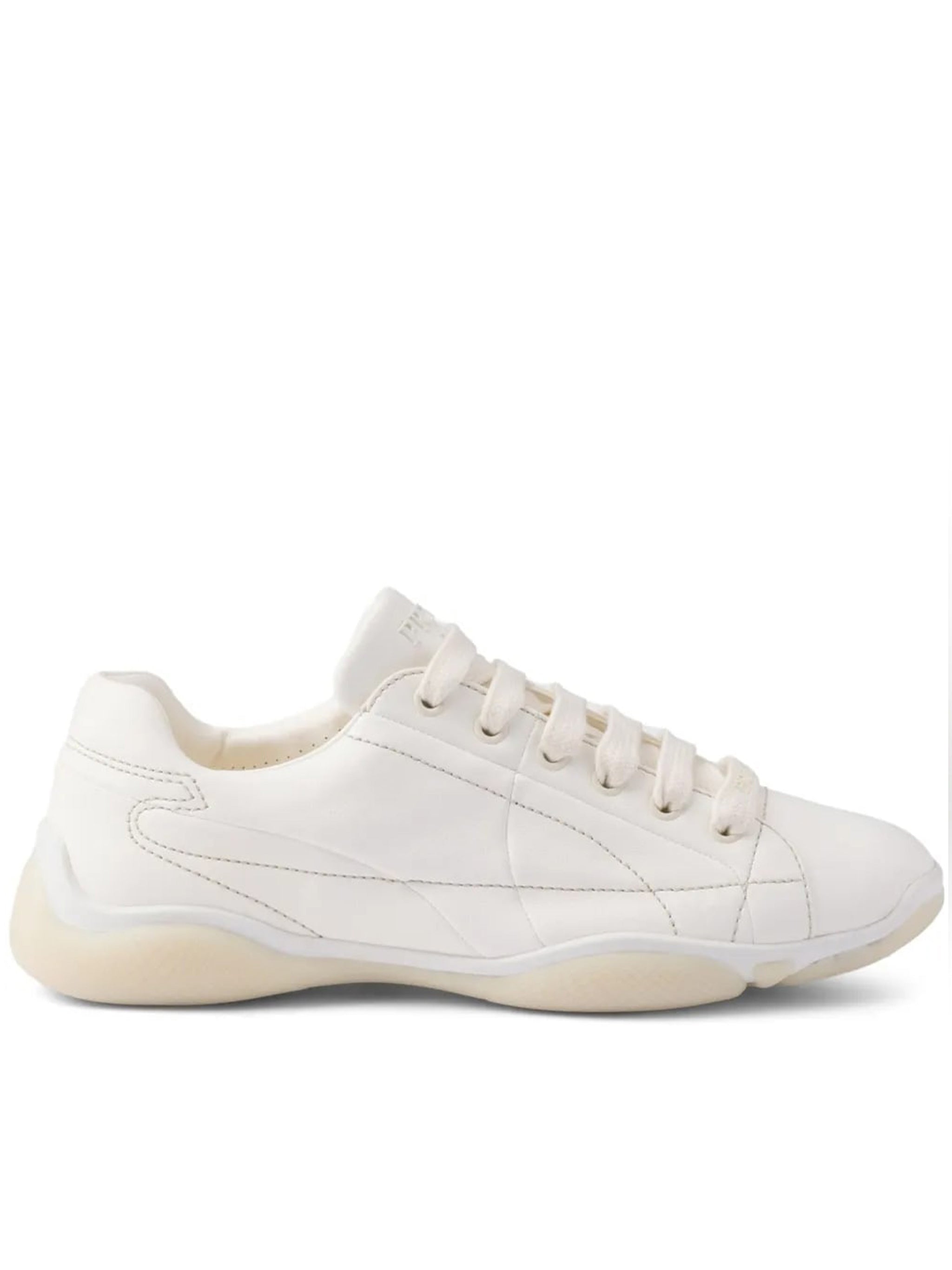 White Spin Nappa Leather Sneakers