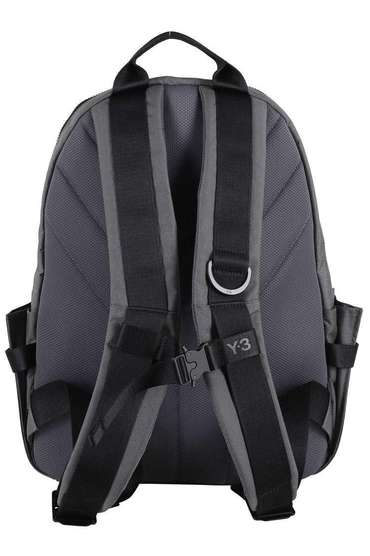 Spacious Gray Backpack with Dual Compartments