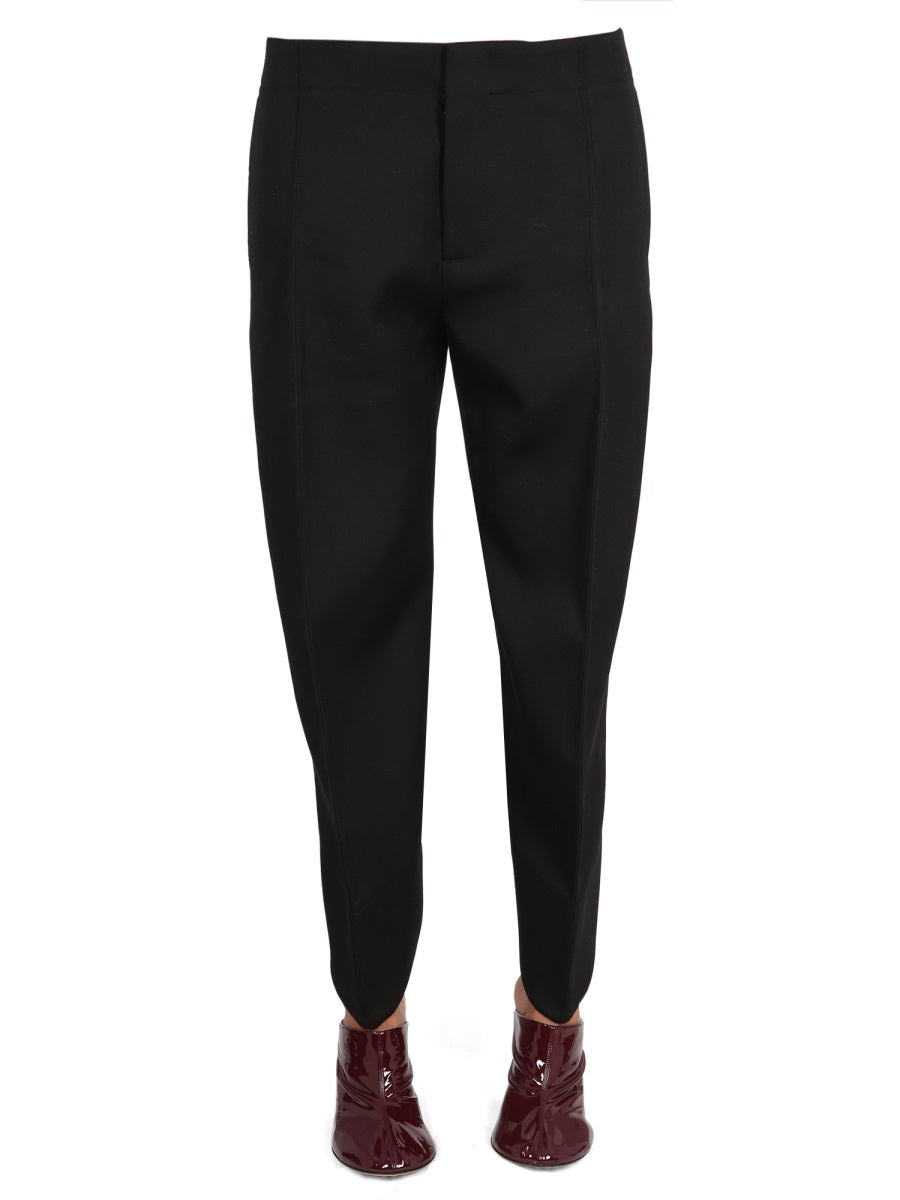 Tailored Compact Wool Pants with Hook
