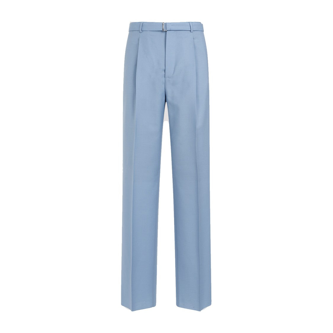 Blue Fog Virgin Wool Leg Trousers