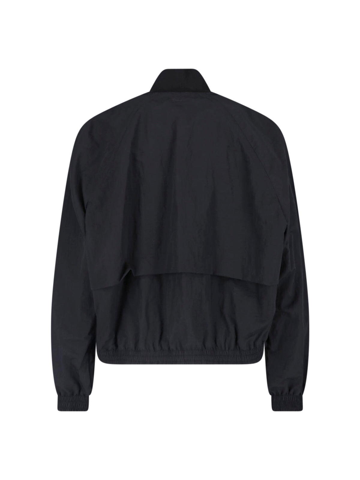 Black Sleek Zip-Up Minimalist Bomber Jacket