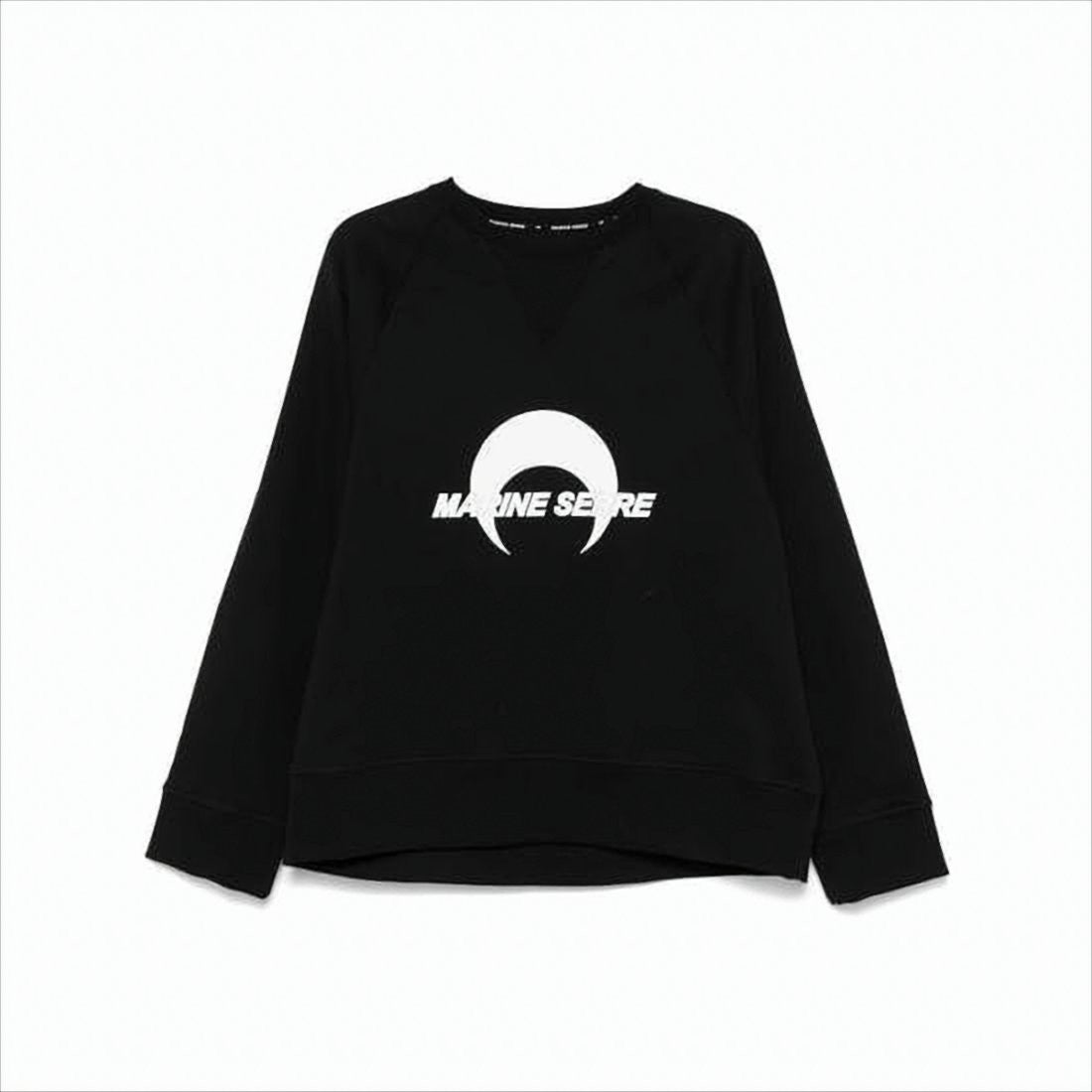 Long-Sleeve Crewneck Sweatshirt With Crescent Moon Graphic