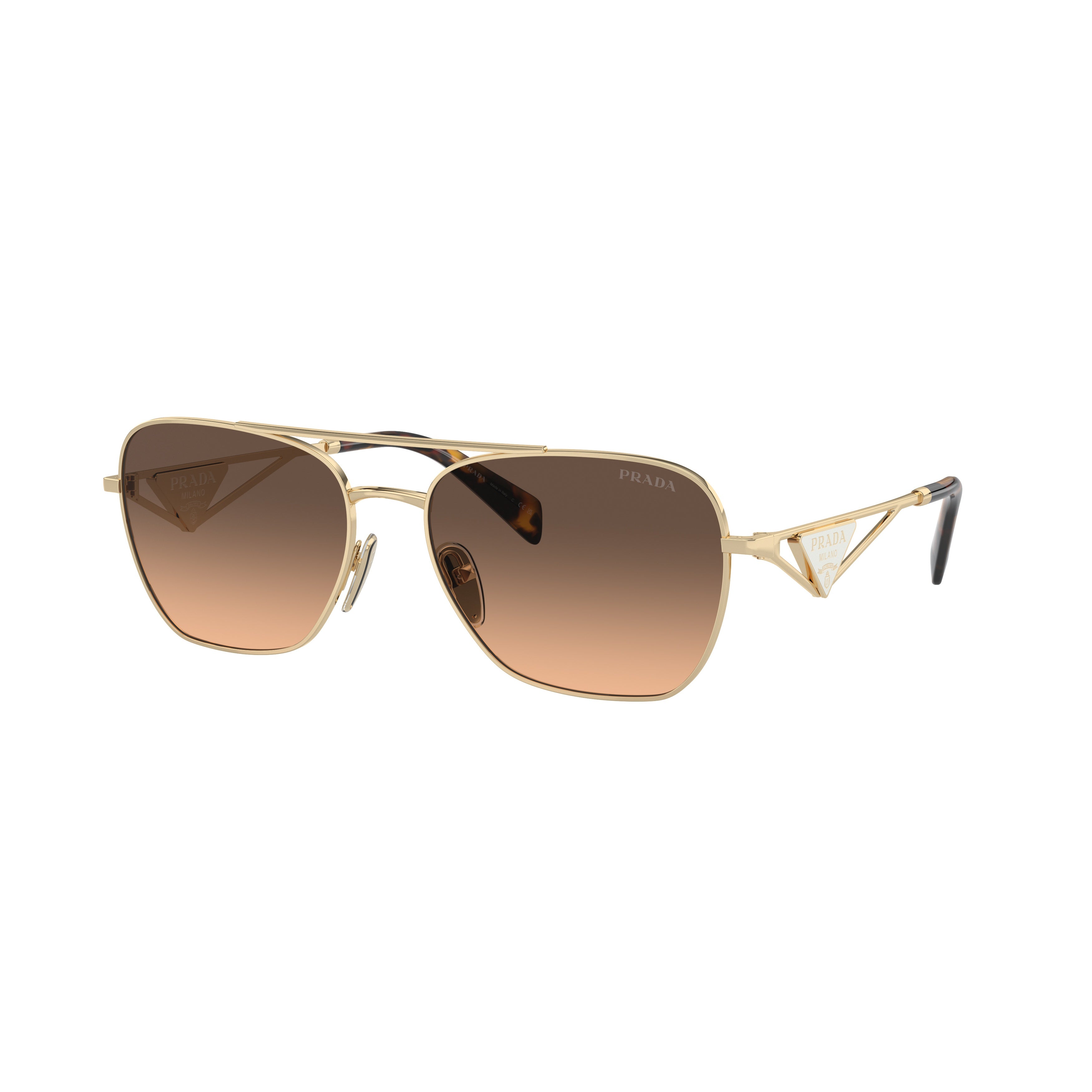 0pr A50s Rectangular Gradient Brown Lenses