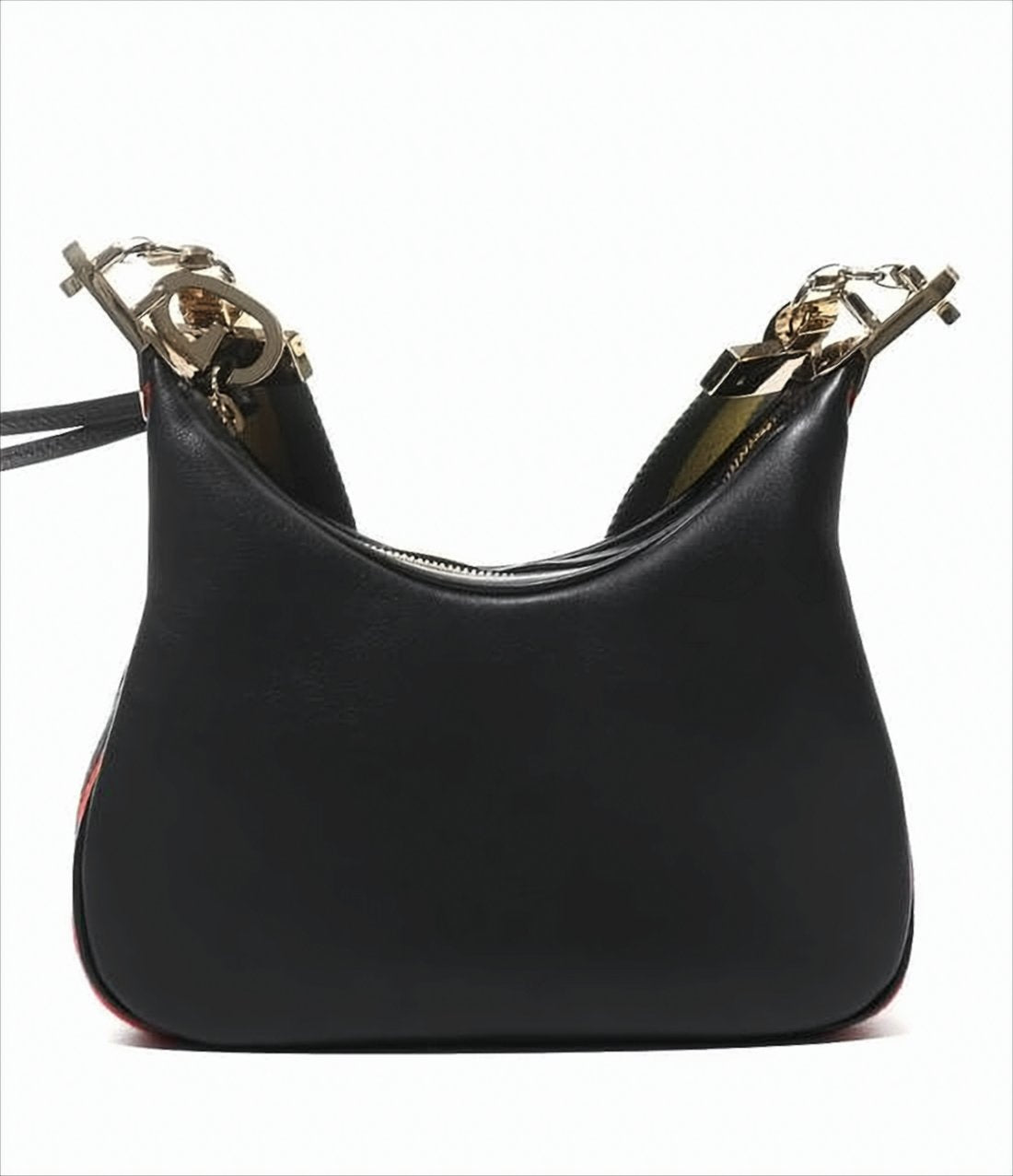 Svelte Black Leather Shoulder Bag