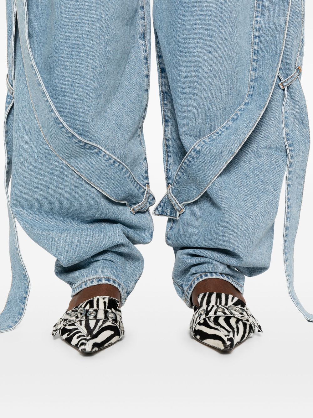 Balloon Fit Clear Blue Denim Jeans
