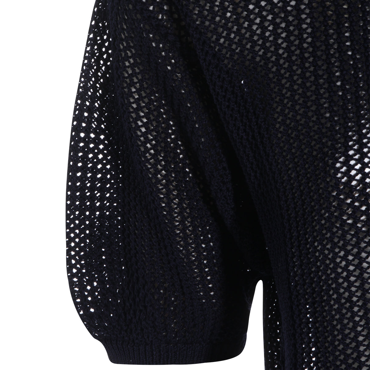 Short-Sleeved Cropped Sweater With Puff Sleeves