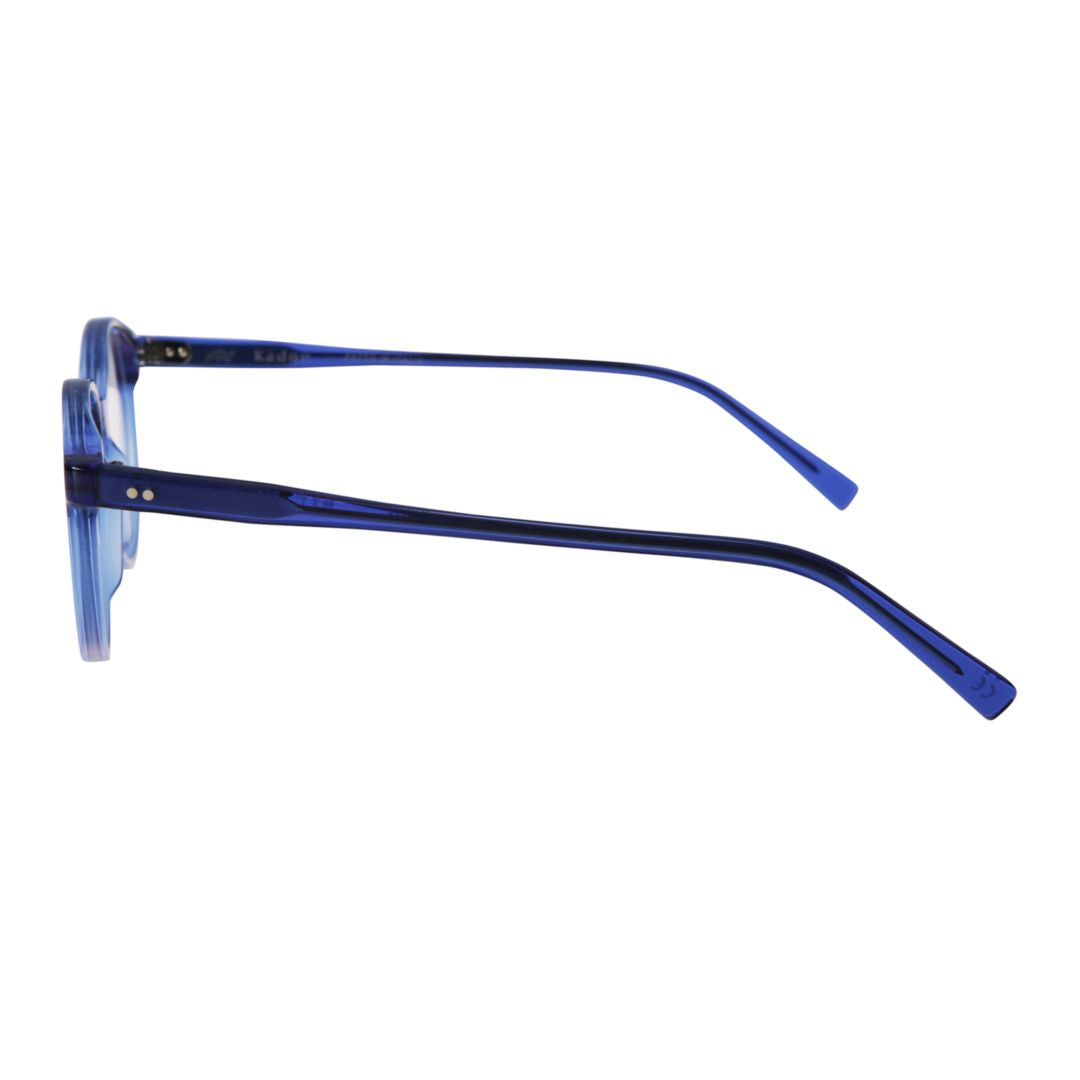 Panto/N Translucent Blue Gradient Round Frame Eyeglasses