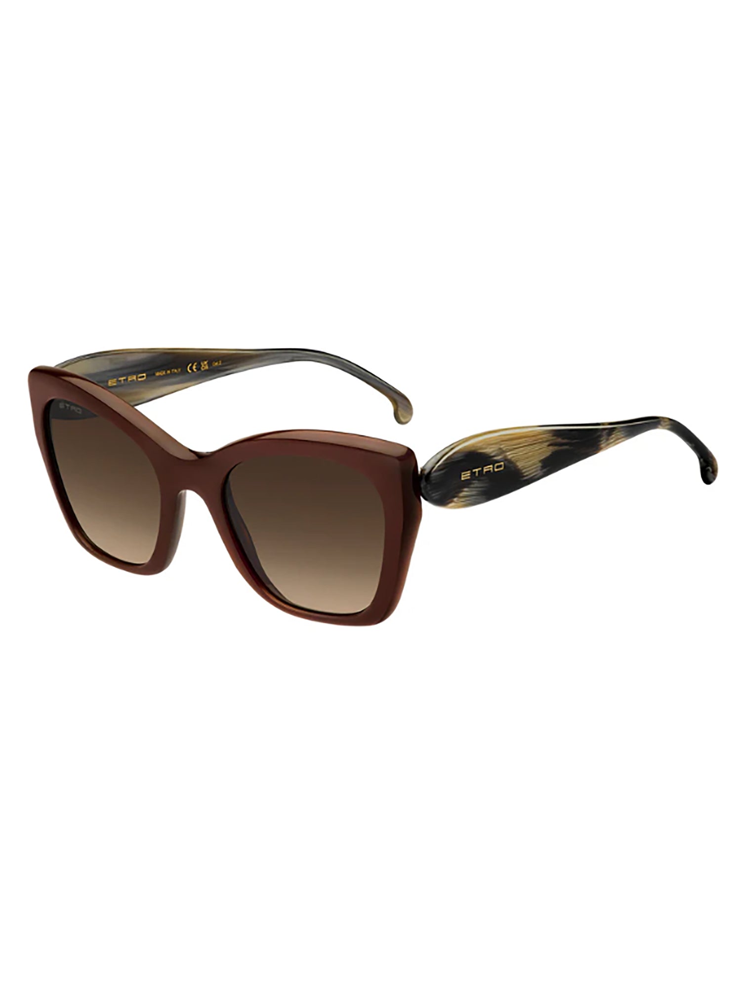 Bold Cat-Eye Sunglasses With Tortoiseshell Temples