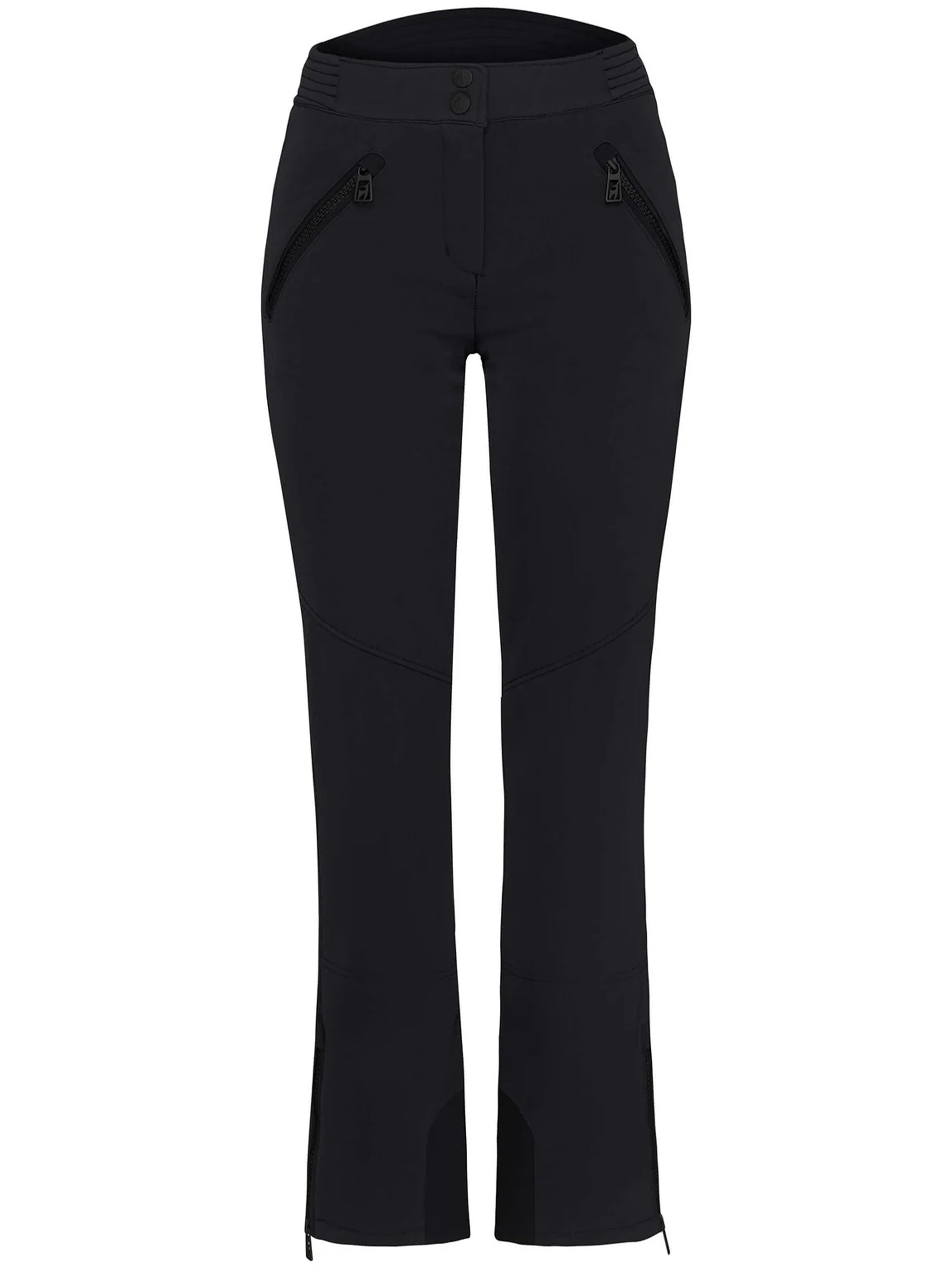 Black Ella Fitted Flared Ski Pants