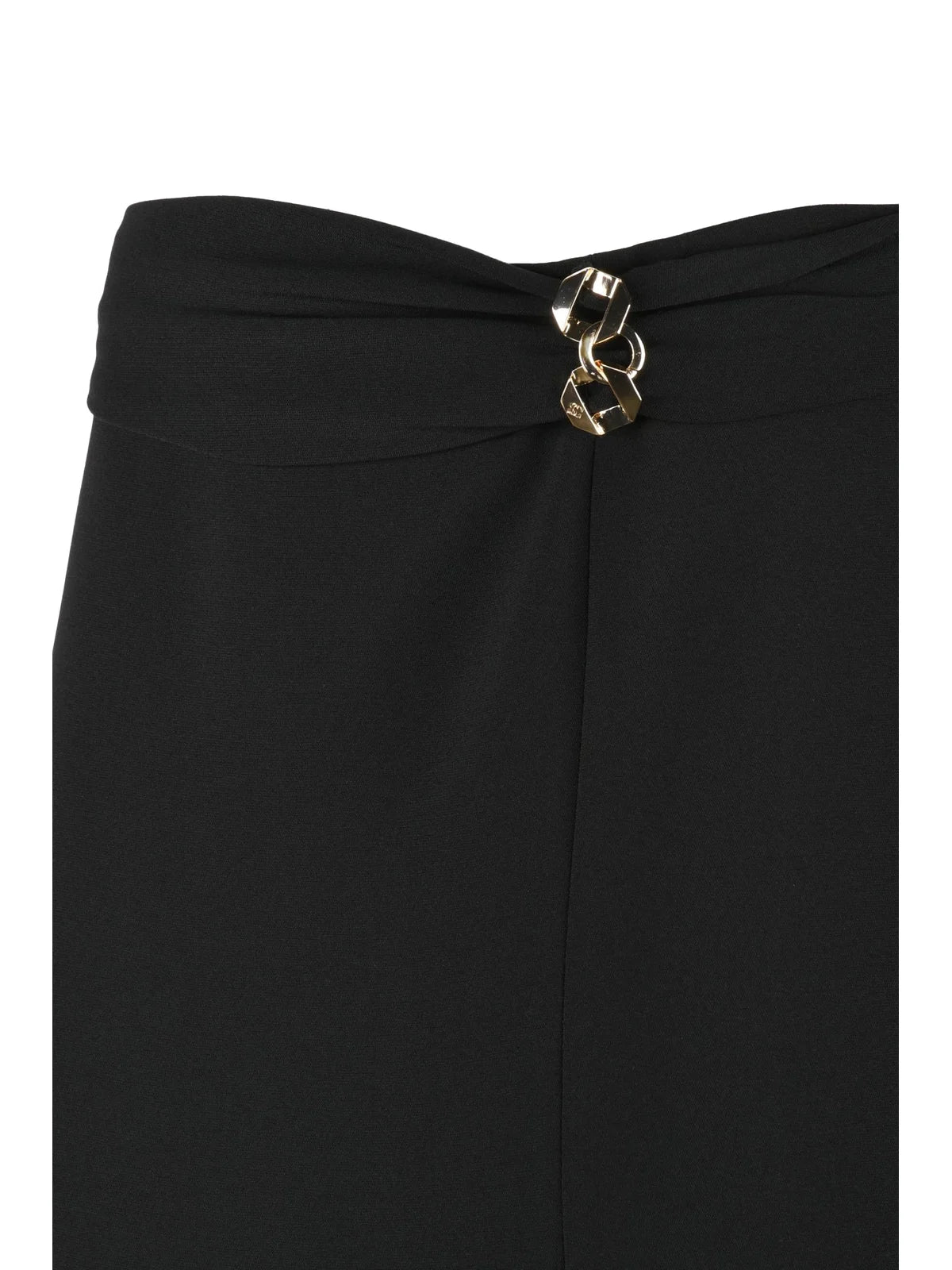 Black Polyester Elastane Women's Pencil Skirt