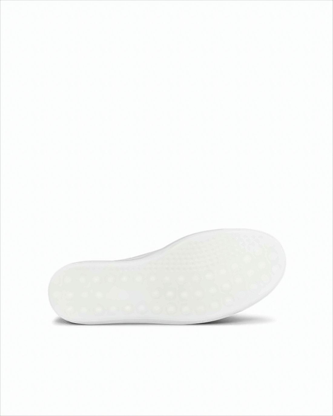 Minimalist White Low-Top Sneakers with Metallic Accent