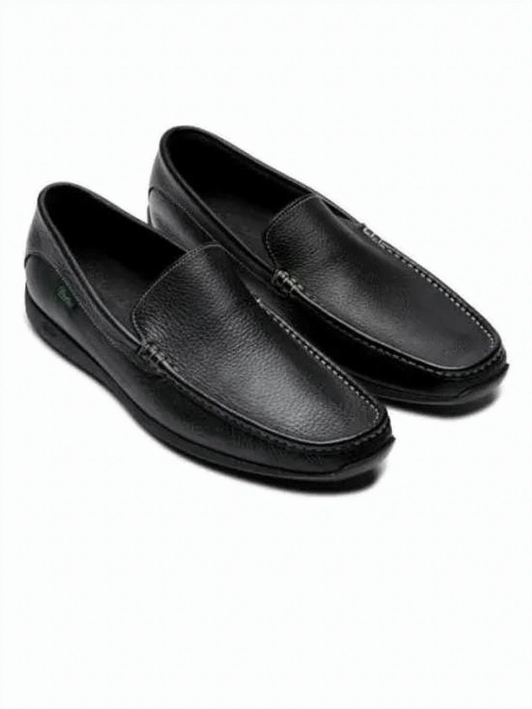 Textured Leather Loafers with Rounded Toe