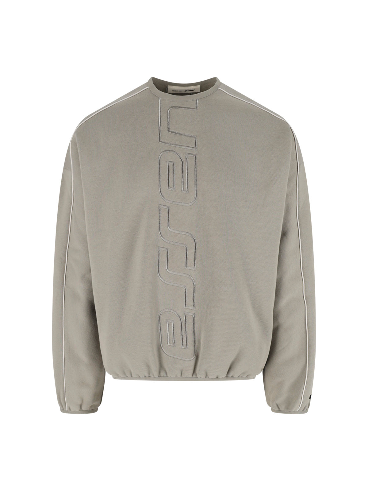 Grey Relaxed Embossed Vertical Logo Sweatshirt