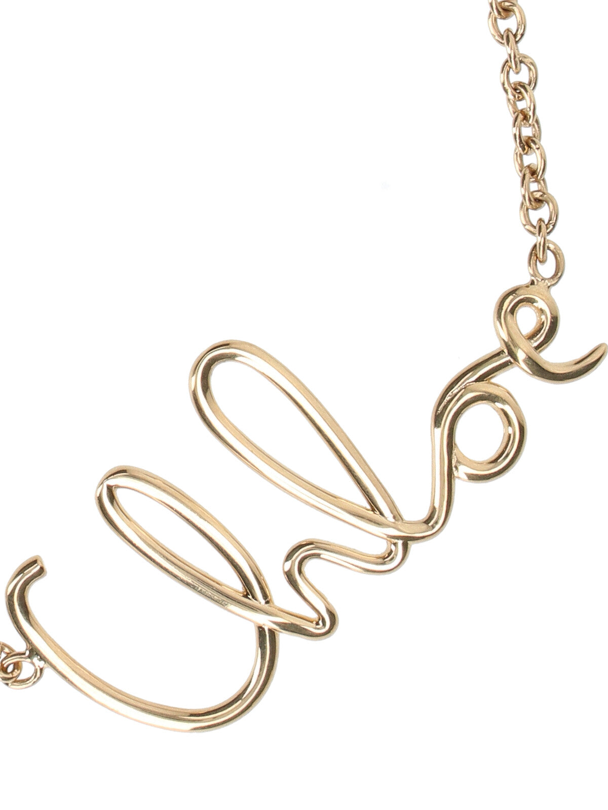 Gold-tone Brass Necklace with Adjustable Charm Detail