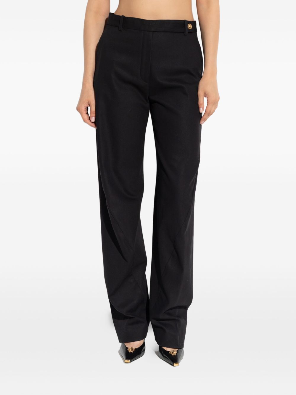 High-Waisted Wide-Leg Trousers