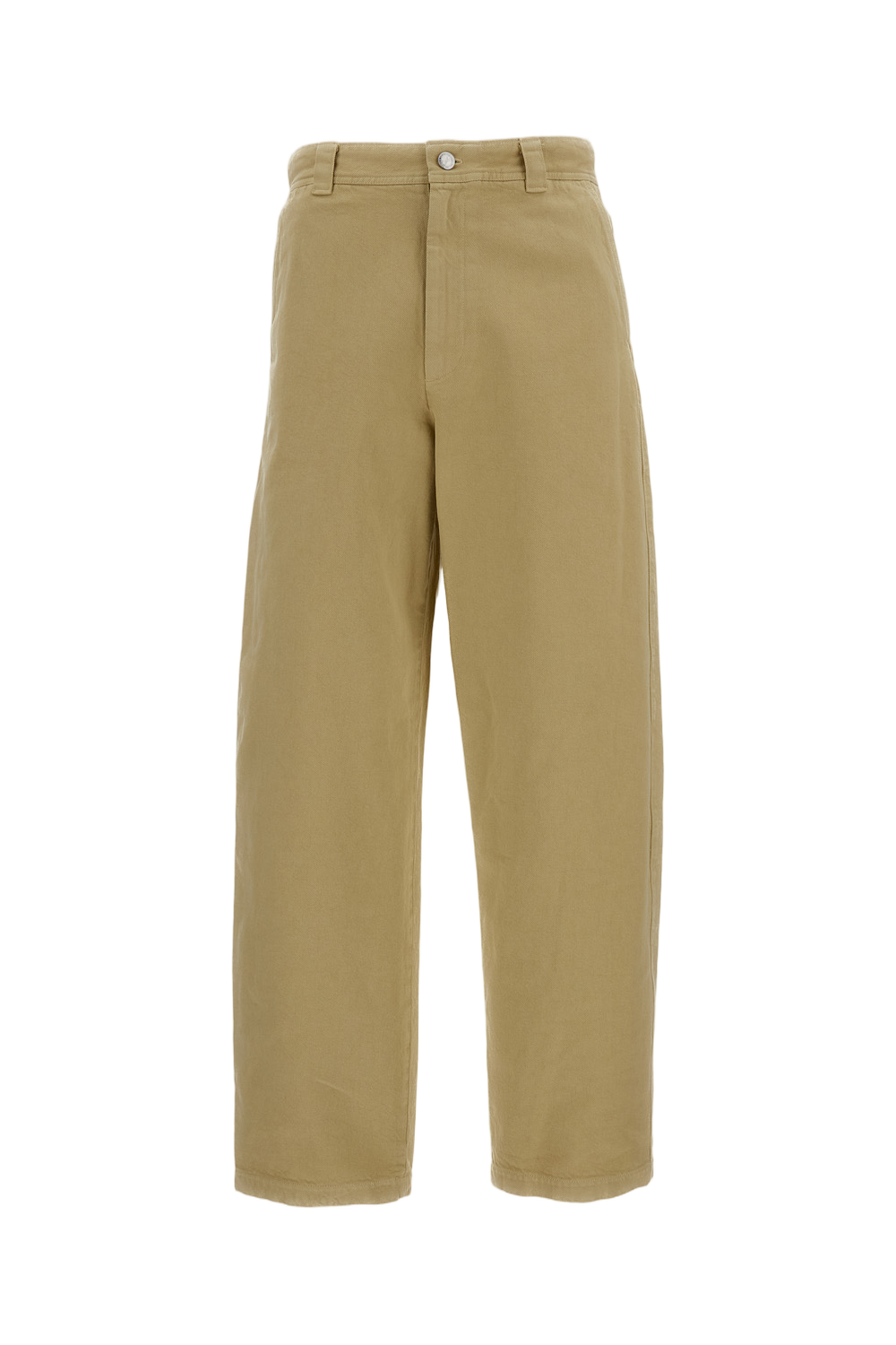 Beige Cotton Chino Trousers