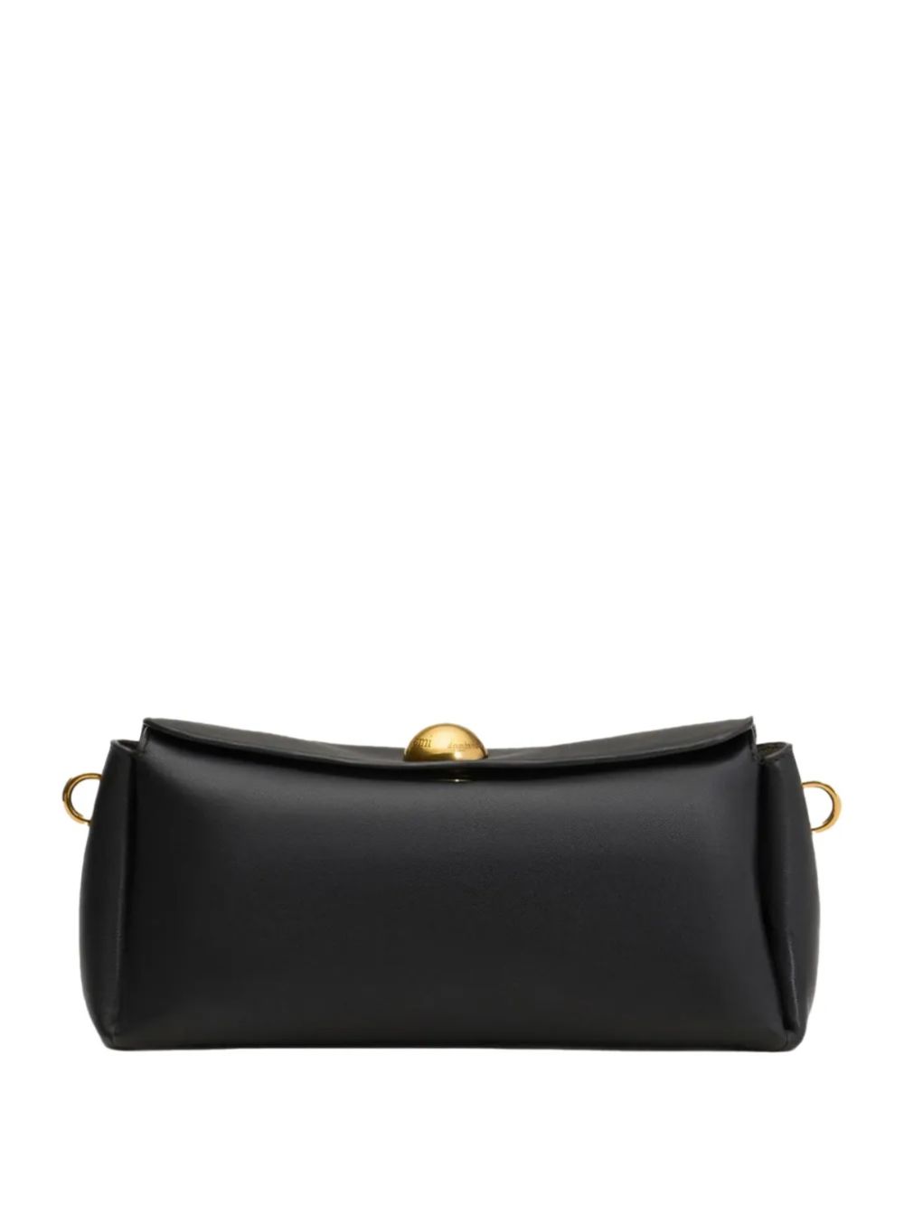 Structured Black Calf Leather Bag