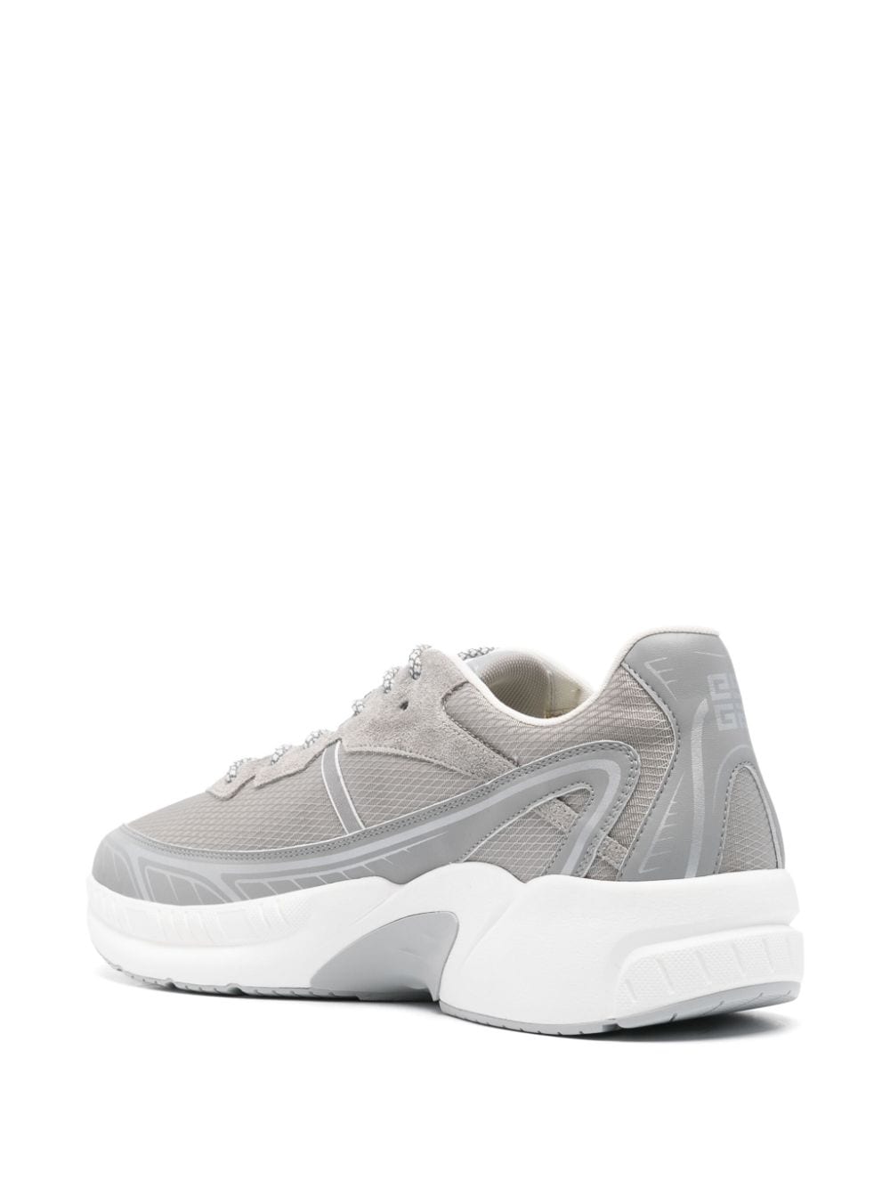 Panelowane Jasnoszare Sneakersy