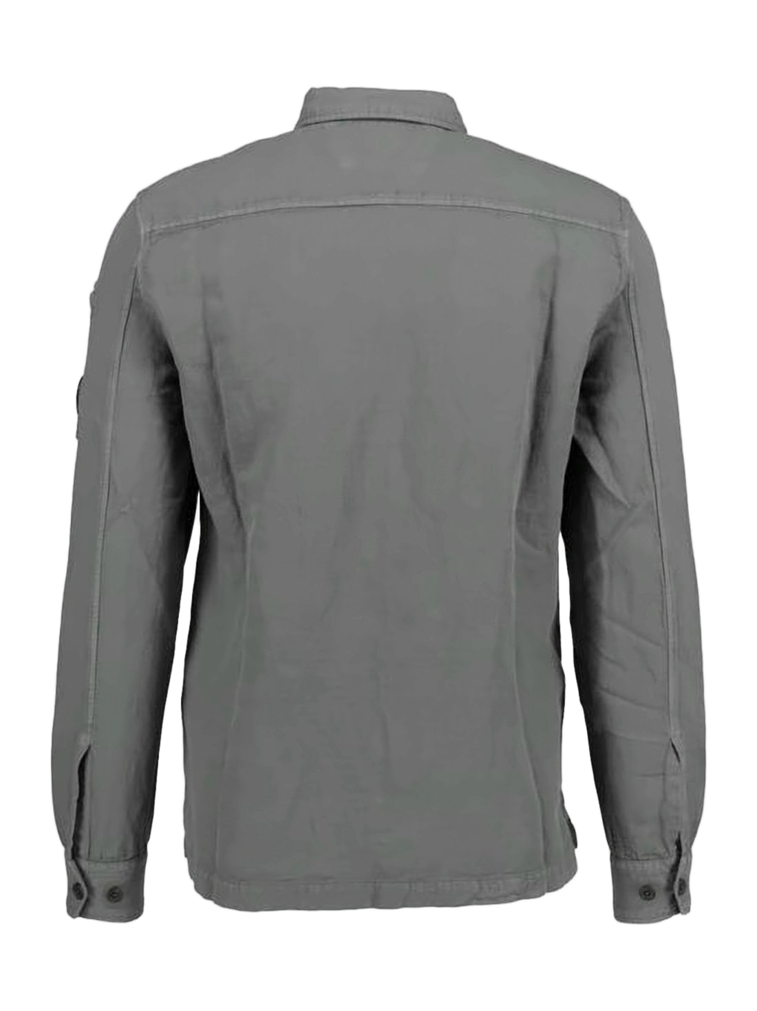 Textured Grey Long-Sleeve Shirt