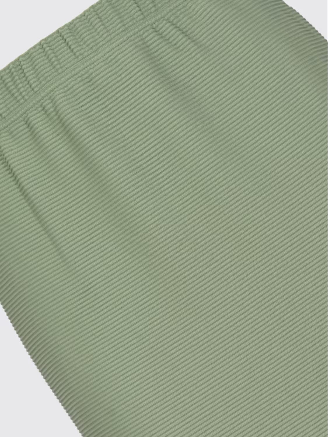 Midi-Length Skirt with Straight Silhouette and Elastic Waistband