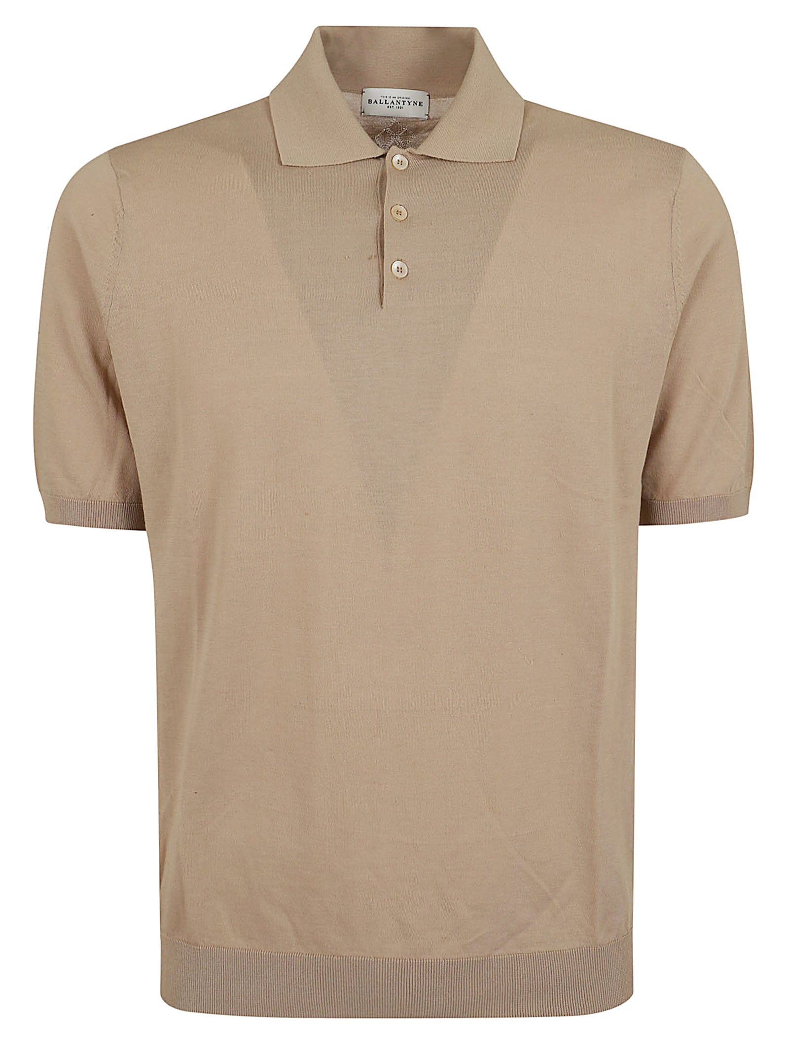 Short-Sleeved Silk Polo Shirt