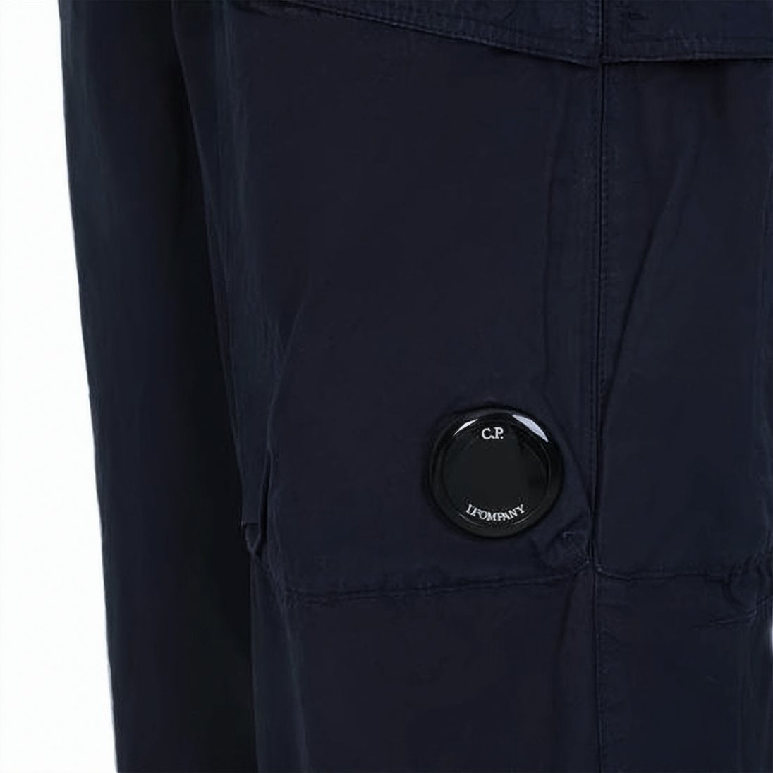 Wide-Leg Straight Pants with Distinct Circular Lens Detail