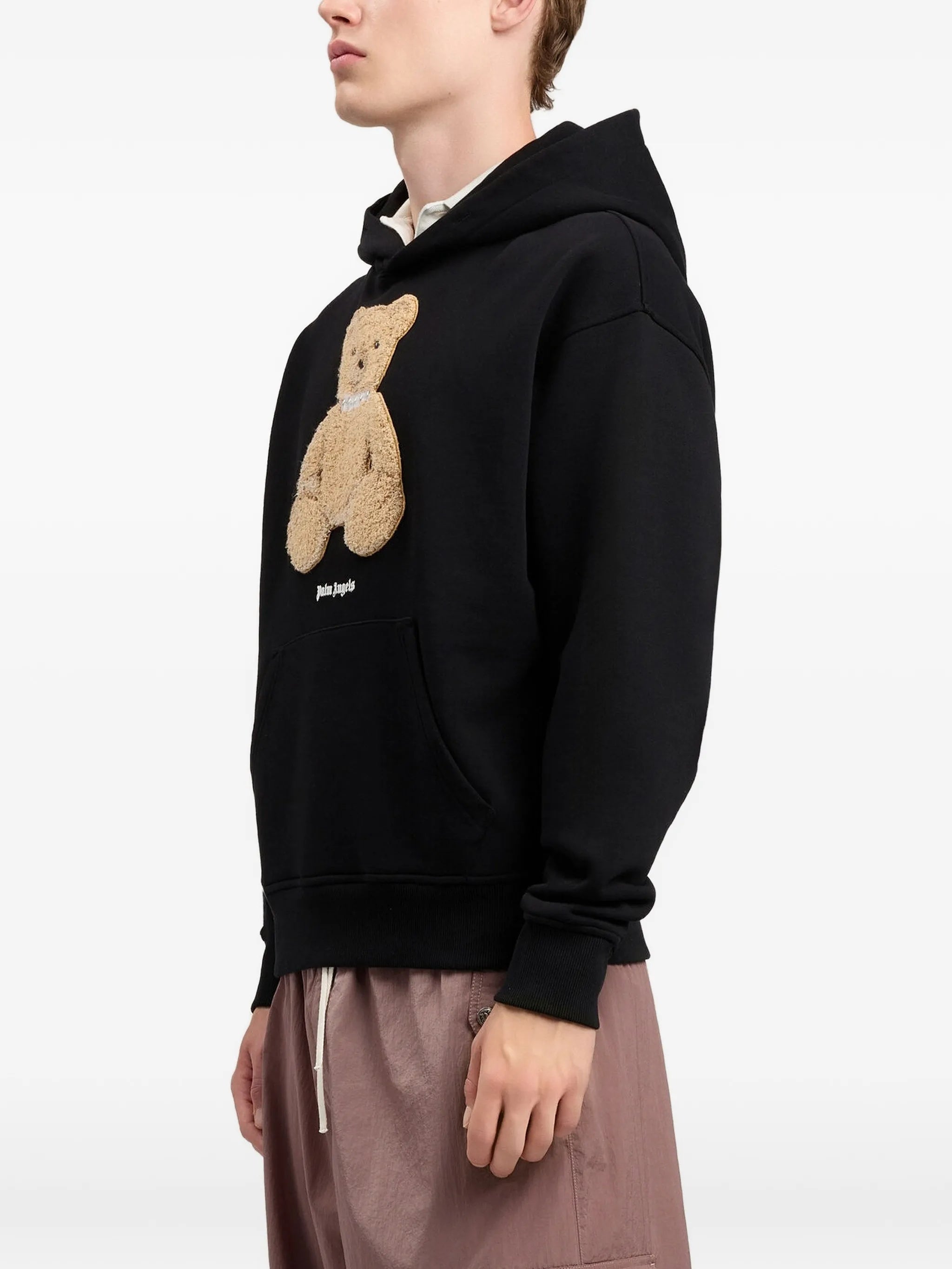 Black Bear Regular Graphic Cotton Hoodie