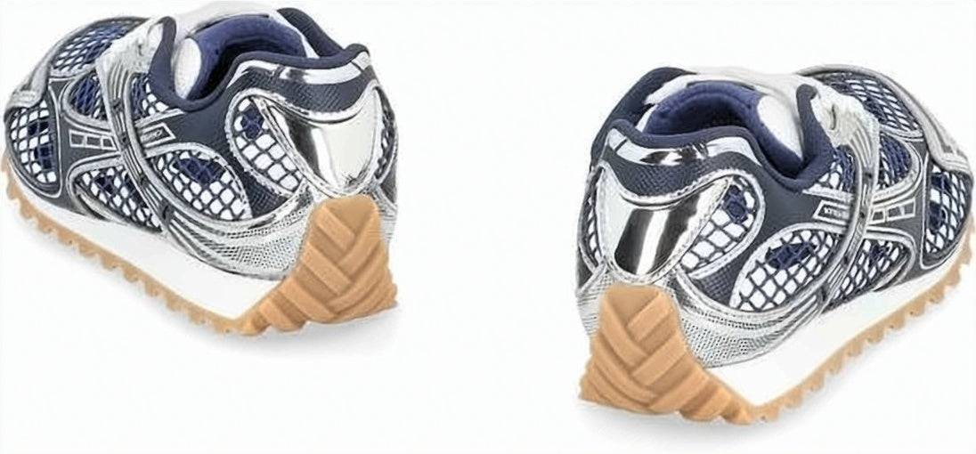 Dynamic Mesh Sneakers with Metallic Accents