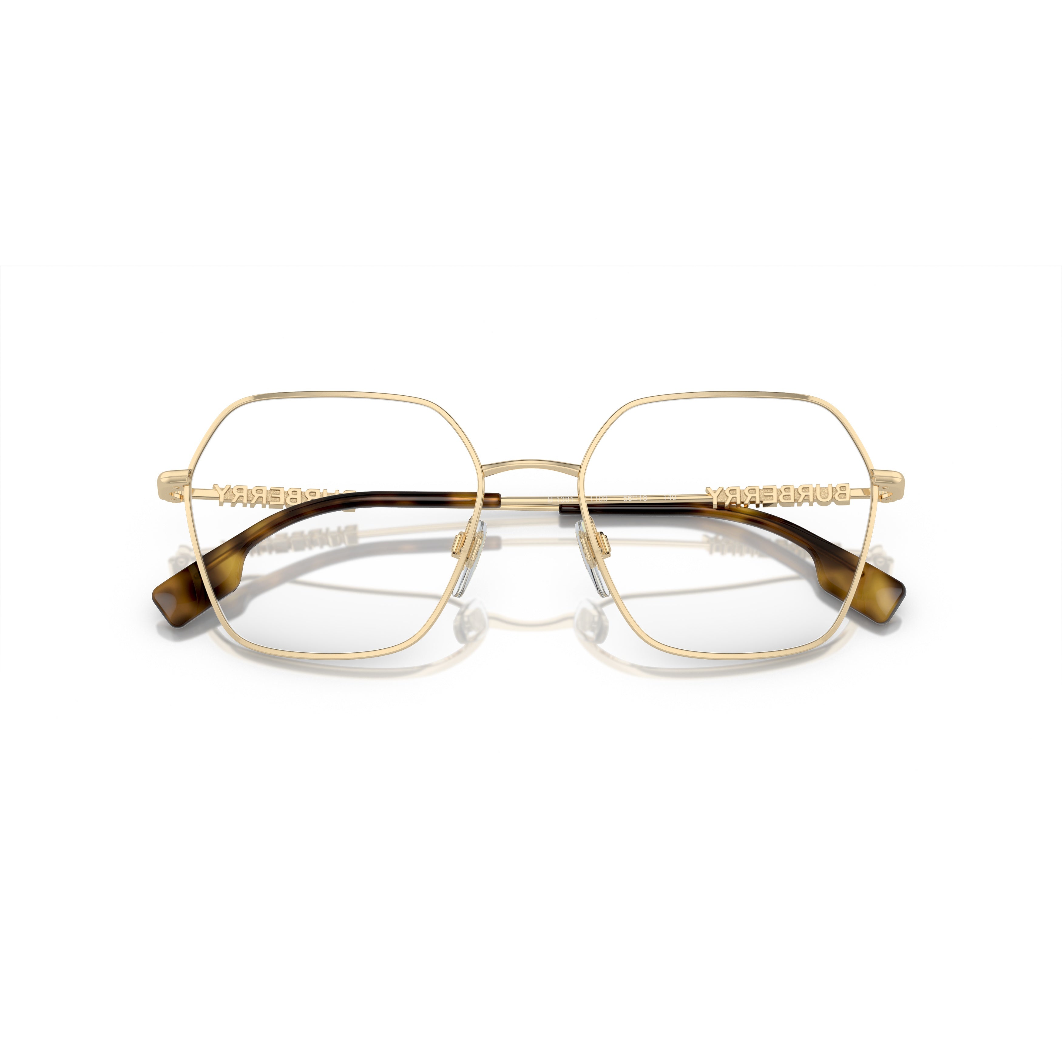 0be1381 Square Gold-Finish Steel Eyeglasses