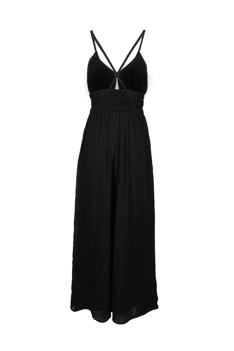 Long Chiffon Dress - Black