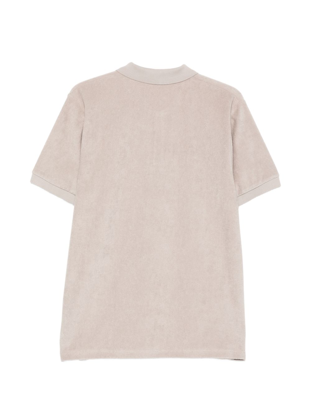 Beige Short Sleeve Button Knit Polo
