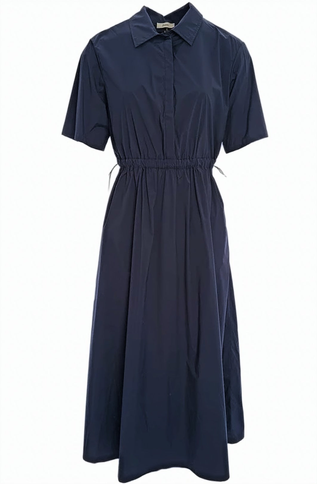 Stretch Nylon Shirt Midi Dress