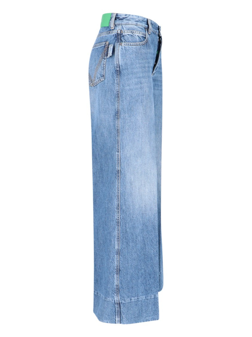 Wide-Leg Jeans With Medium Rise And Tool Loop