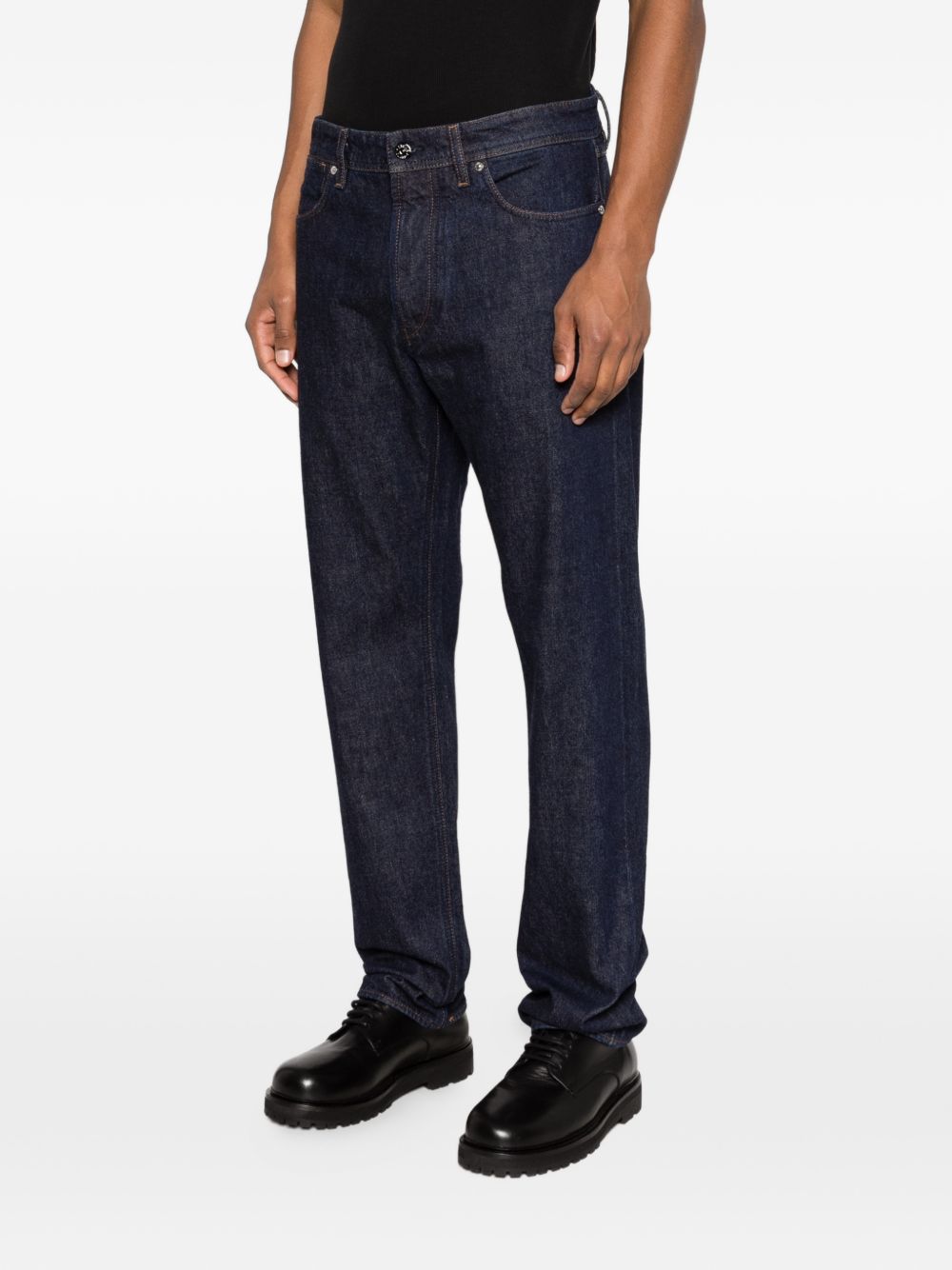 Straight-Leg Indigo Denim Trousers